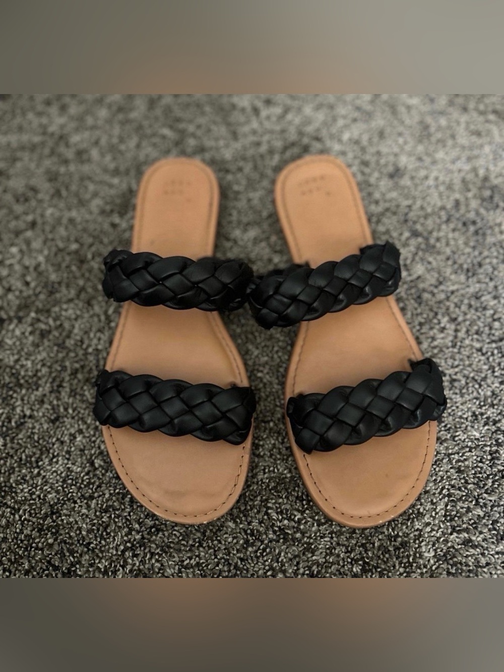 a new day Black Sandals Size 8.5 0509